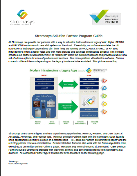 Stromasys Solution Partner Program Guide