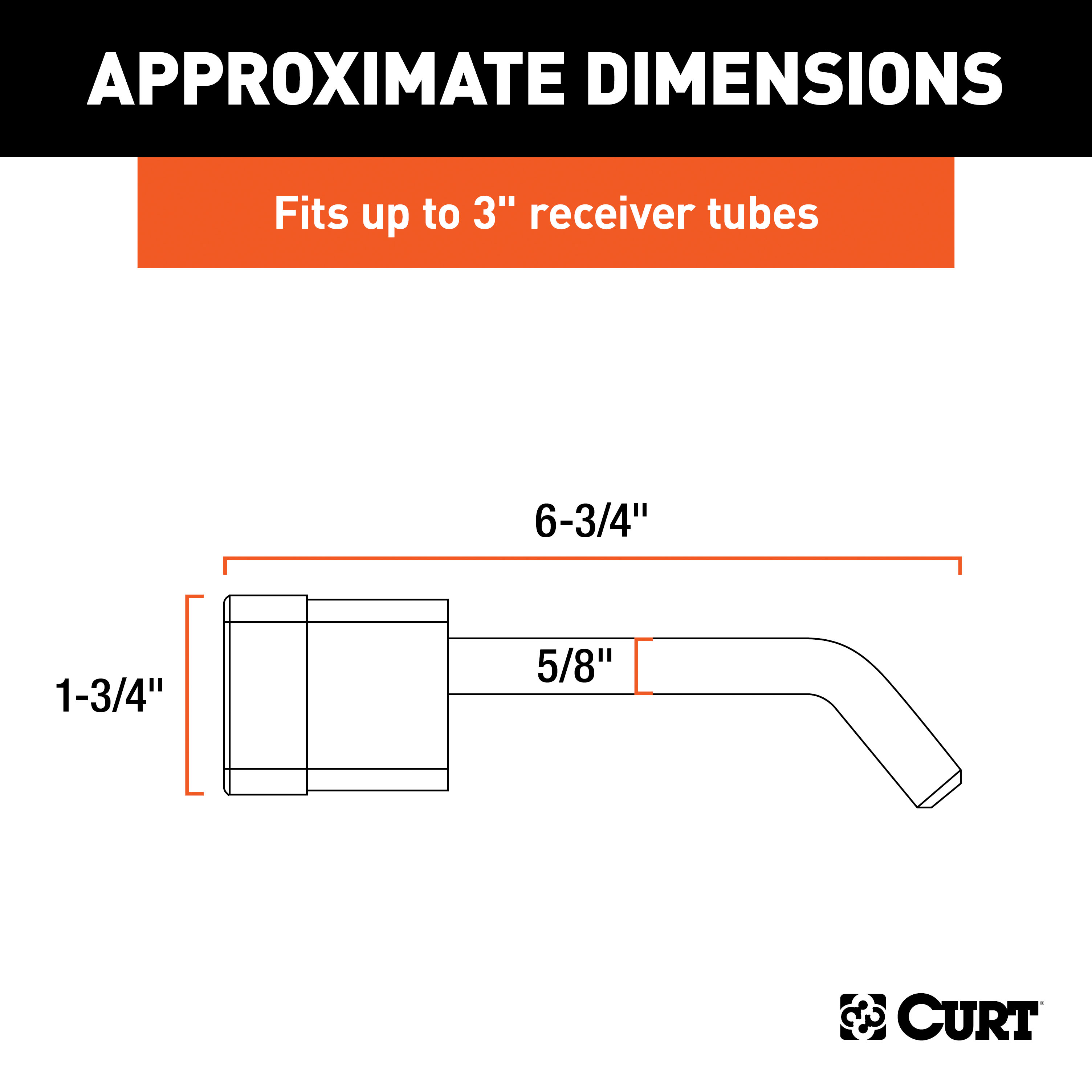 CURT 23021 5/8 Hitch Lock (2, 21/2 or 3 Receiver, Deadbolt, Chrome)