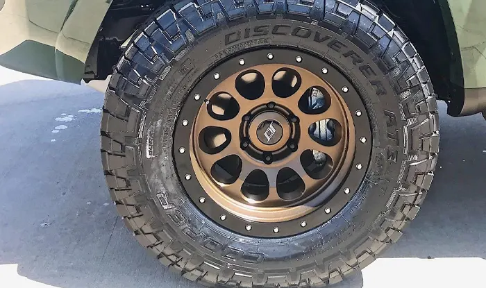 Freeman Toyota Premiium Upfitted Trucks Close up of off road tire