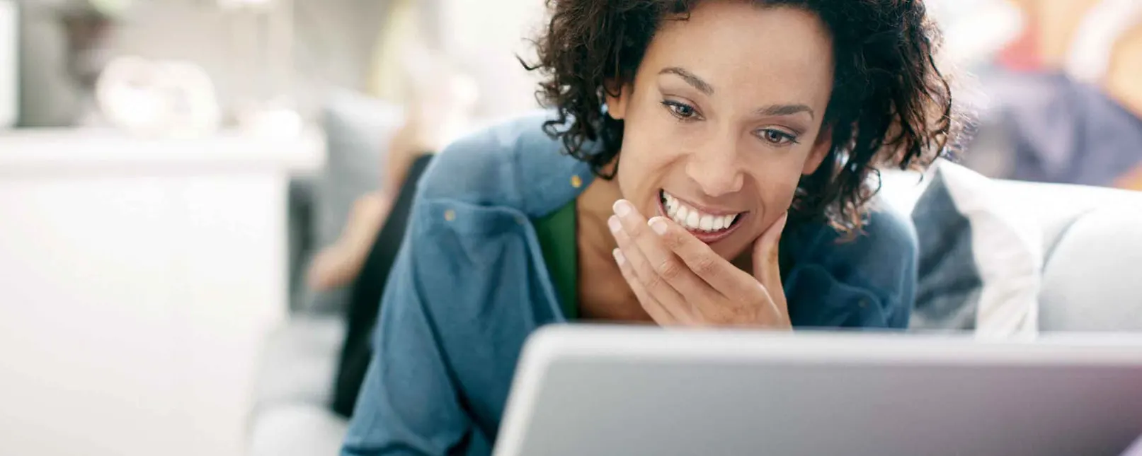 Woman using a computer
