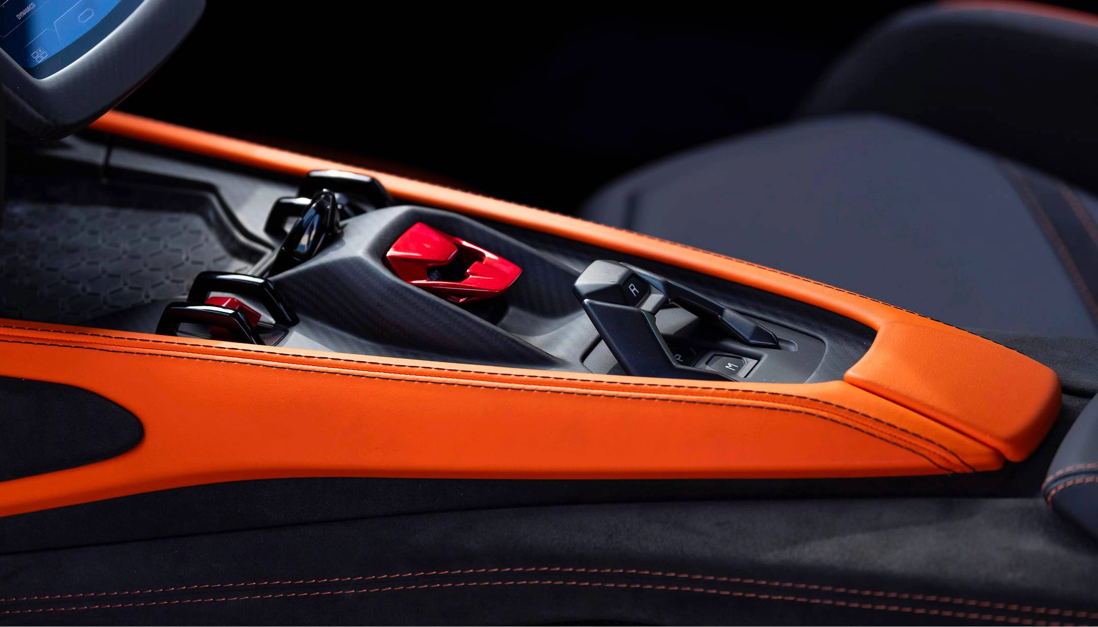 Lamborghini Revuelto center console close up