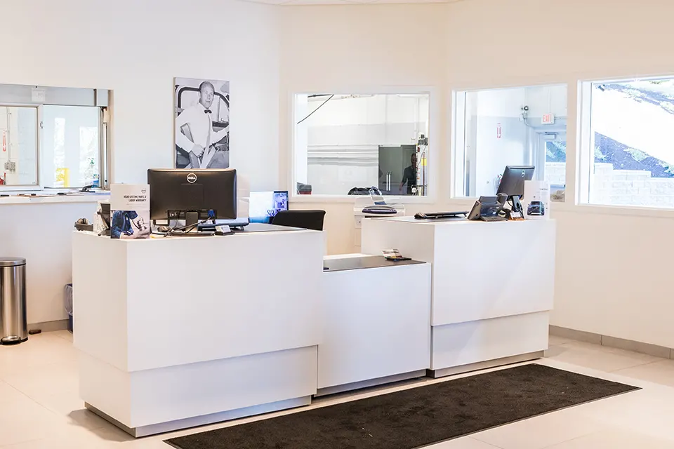Lovering Auto Group Interior shot of Lovering Service Desk