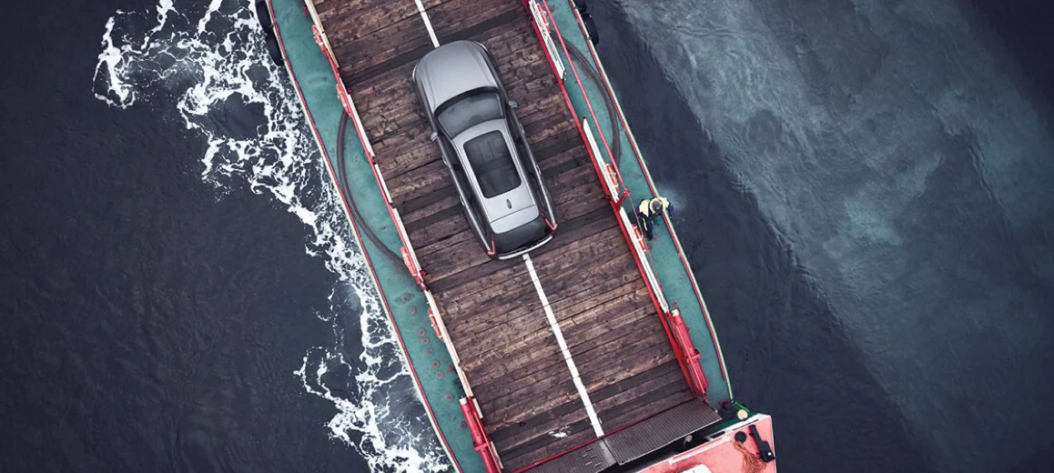 Overseas Delivery Volvo being shipped overseas