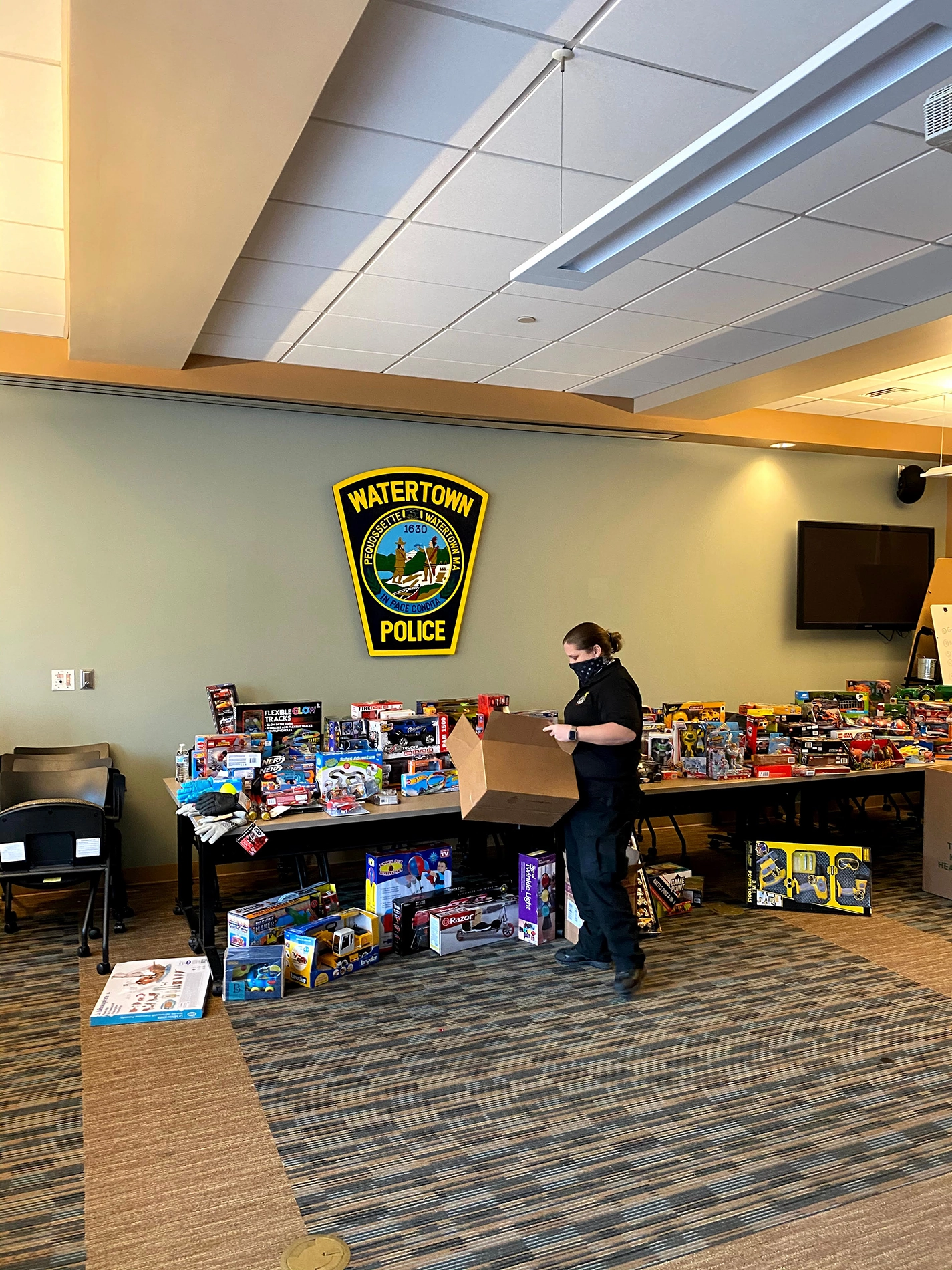 Lexus of Watertown Staff posing in front of the toy drive