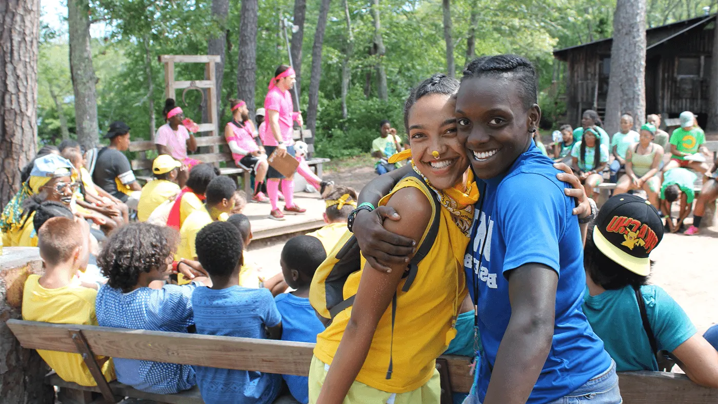A group of students having fun at Crossroads