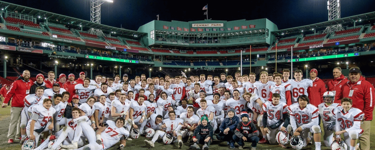 Hingham High School football team photograph