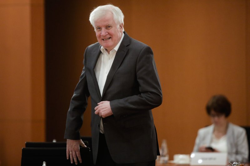 interior minister,primeminister german interior minister horst seehofer arrives for the cabinet