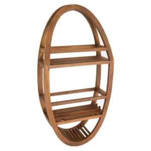 Spa Teak Oval Shower Organizer