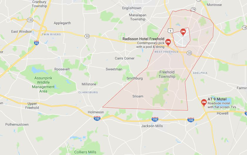 Freehold NJ map