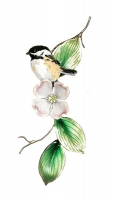 Bovano - W4190 - Chickadee on Dogwood Branch