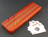 Heartwood Creations - Cribbage Board - Padauk with Cards