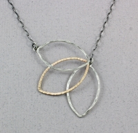 J & I - Sterling Silver & Gold Filled Necklace - GFX333N