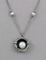 J & I - Sterling Silver Necklace with Freshwater Pearls - DPX70N