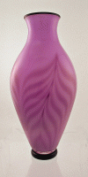 Lindsay Art Glass - Lavender Vase with Black Foot