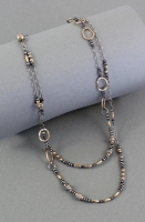 J & I Sterling Silver and 14k Gold Filled Extra Long Necklace - GFX50N