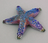 Opal Art Glass - Starfish Mauve Luster 