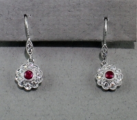 Stanton Color - Ruby & Diamond Earrings SC-10-363-13