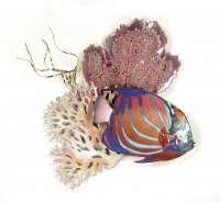 Bovano - W1646 - Blue Ring Angelfish, Coral & Seafan
