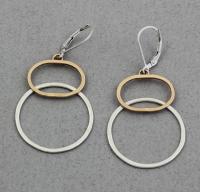 J & I - Sterling Silver & Gold Filled Earrings - GFX852E