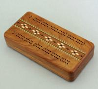 Heartwood Creations - Cribbage Board - Cherry Lift Top with Cards
