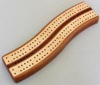 Heartwood Creations - Cribbage Board - Curving Cherry and Maple