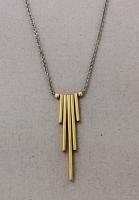 J & I - Gold Filled Bars on Sterling Silver Necklace - GFX870N