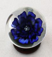 Kelly Powell - Marble - KP51 - Cobalt Blue Flower