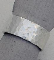 Laurie Schutt - Ring - Wide Hammered Silver R101