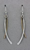Mar of Santa Barbara: Sterling Silver & Nu-Gold Earrings - EM231