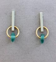 Mar of Santa Barbara: Sterling Silver & Gold Filled Post Earrings - EM493