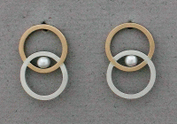 Mar of Santa Barbara: Sterling Silver & Gold Filled Post Earrings - EM502