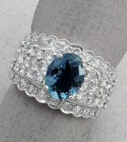 Michael Chang - Aquamarine & Diamond Ring MC-15197-06