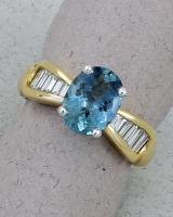 Michael Chang -  Aquamarine & Diamond Ring MC-15197-11