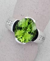 Michael Chang - Peridot & Diamond Ring MC-15201-29