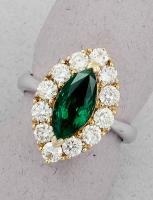 Michael Chang - Emerald & Diamond Ring MC-15202-14