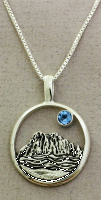 Jeff McKenzie - Pacific Coast Pendant - 923 - Morro Rock with Blue Topaz