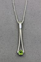 Jeff McKenzie - GemDrops - Tapered Necklace - Peridot in Sterling Silver