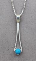 Jeff McKenzie - GemDrops - Tapered Necklace - Turquoise in Sterling Silver