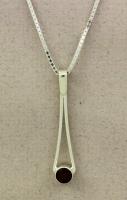 Jeff McKenzie - GemDrops - Tapered Necklace - Garnet in Sterling Silver