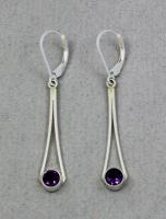 Jeff McKenzie - GemDrops - Leverback Earrings Amethyst in Sterling Silver