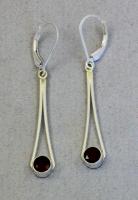 Jeff McKenzie - GemDrops - Leverback Earrings Garnet in Sterling Silver