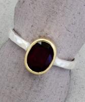 Jeff McKenzie - Gemstone Ring - Sterling Silver, and 18K Gold with Red Spinel