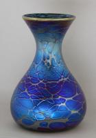 Romeo Glass - Blue Luster  Beaker Vase RO11