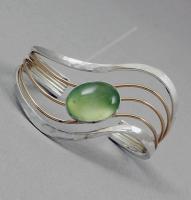 Peter James Cuff Bracelet - C235C0 - Green Tourmilated Quartz