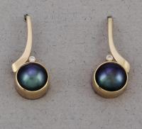 Patrick Murphy - Black Pearl & Diamond Earrings 18145-01