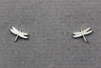 The Touch: Earrings Sterling Silver Tiny Dragonflies S2-060