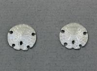 The Touch: Earrings Sterling Silver Sand Dollars S2-094