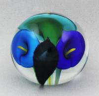 Scott Bayless - Mini Paperweight - Multi Color Blue Calla Lily