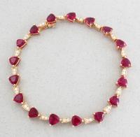 Stanton Color - Rubellite Trilliant Bracelet SC-22029-09