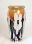 David Lotton - White Floral Sunset Paperweight Vase